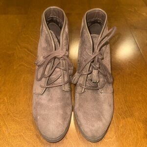 Madden Girl Taupe Ankle Boots